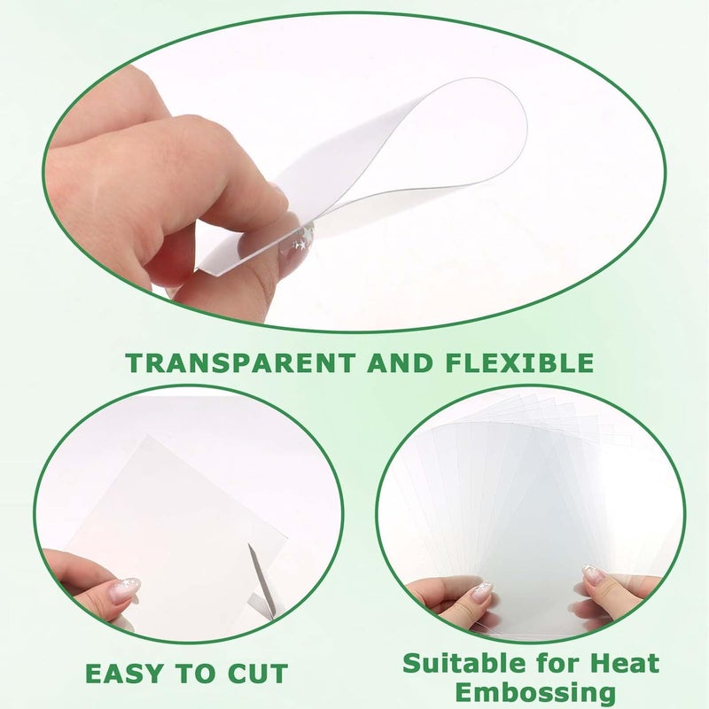 Pretwad Clear Acetate Sheets for Shaker Cards - 30 Pcs Heat Resistant Acetate Sheets, Transparent Plastic Sheet, Plastic Film for DIY Crafts, Scrapbooking, Epoxy Resin Mold & Photo Frames, 4.3x6.3inch 0.005" - Image 4